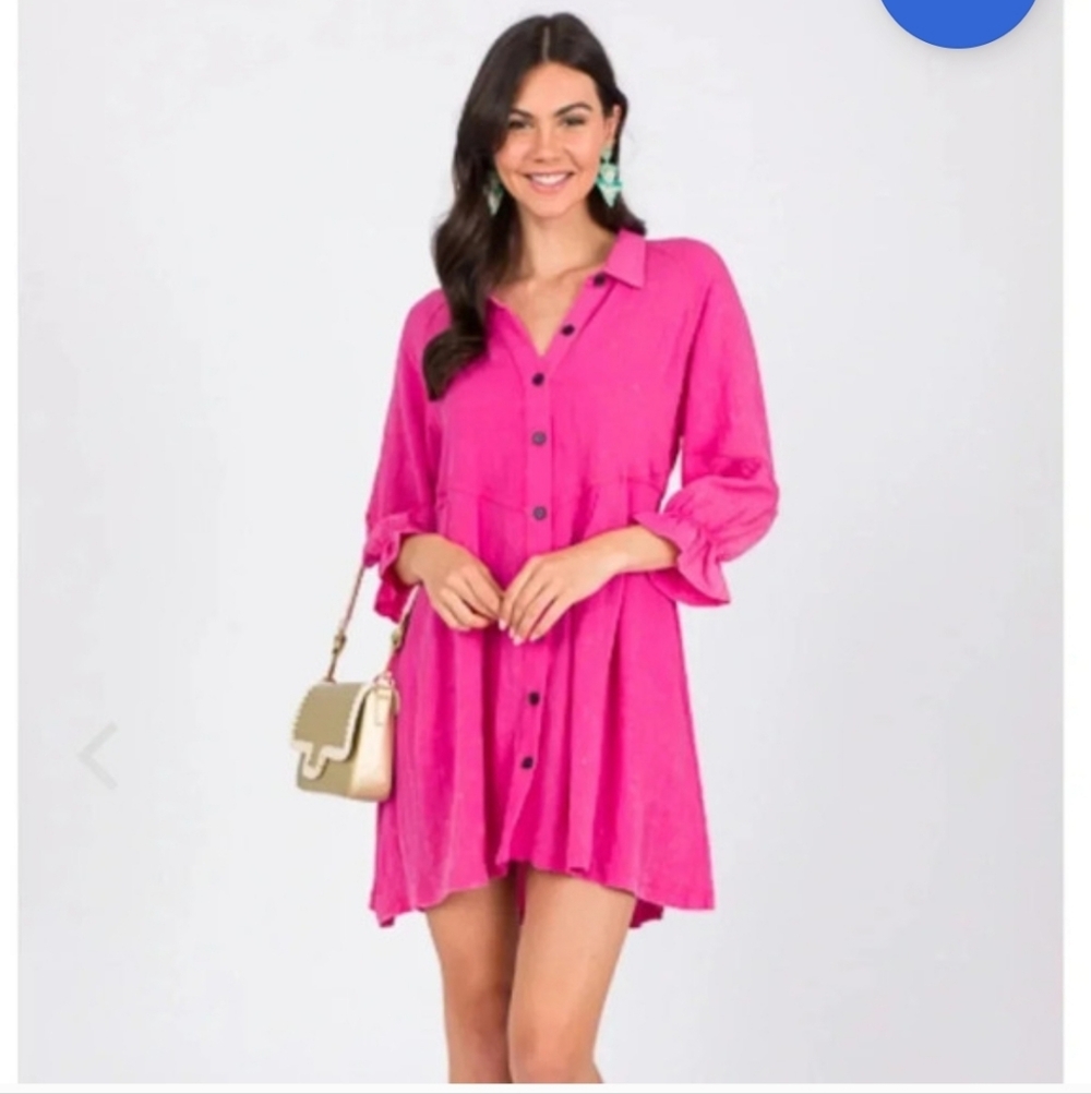 Umgee Washed Pink Dress NWT